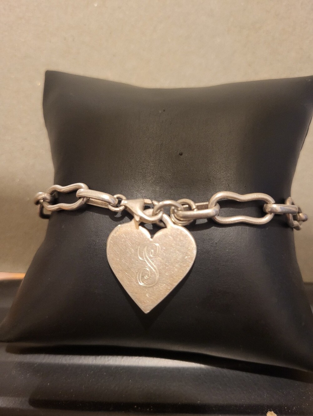 Sterling Silver Heart Charm Bracelet - Silver